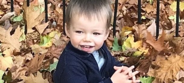 Frank playing in the leaves