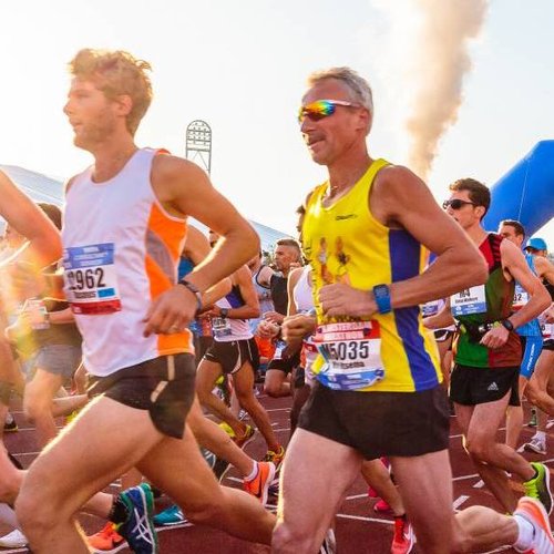 Amsterdam Marathon start line