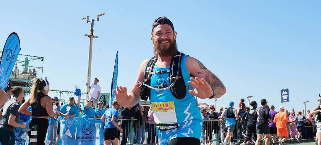 Man running at event