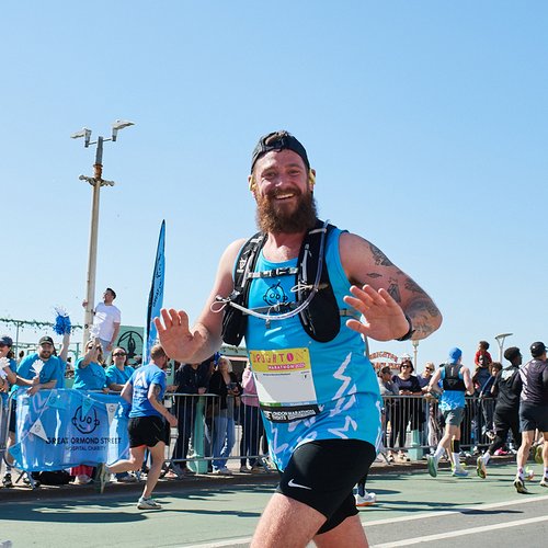 Man running at event