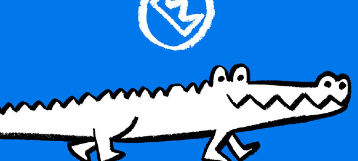 illustration of a crocodile smiling