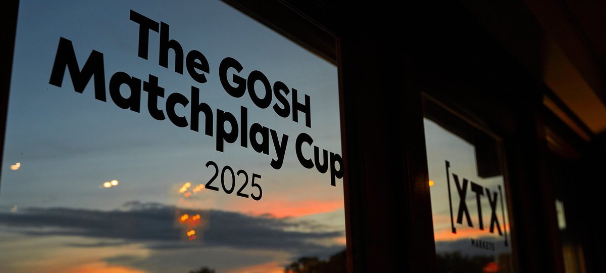 Matchplay cup logo on window