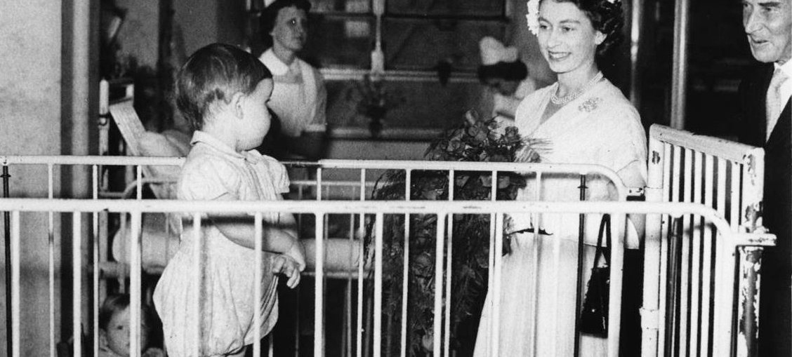 Queen Elizabeth II visiting GOSH in 1952.