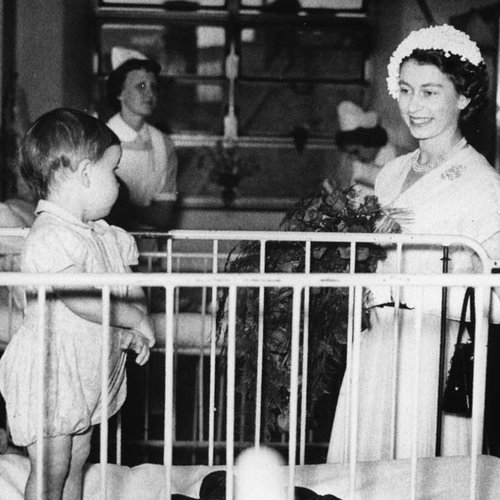 Queen Elizabeth II visiting GOSH in 1952.