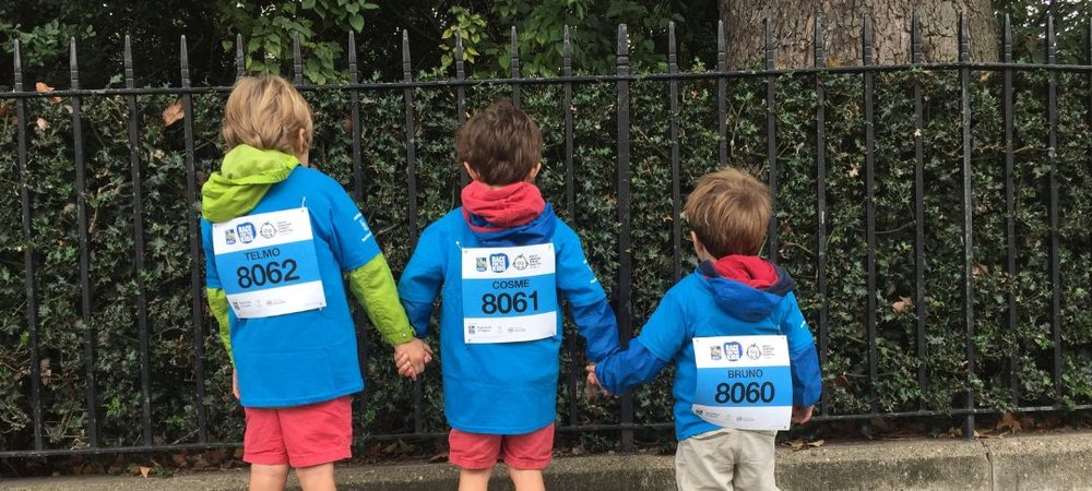 Mateo's brothers wearing RBC Race for the Kids t-shirts