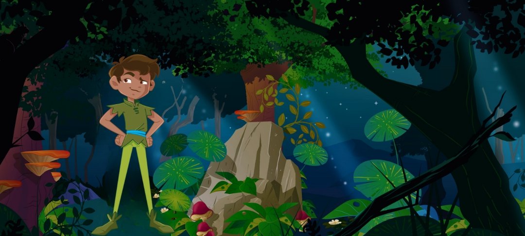 illustration of Peter Pan in Neverland