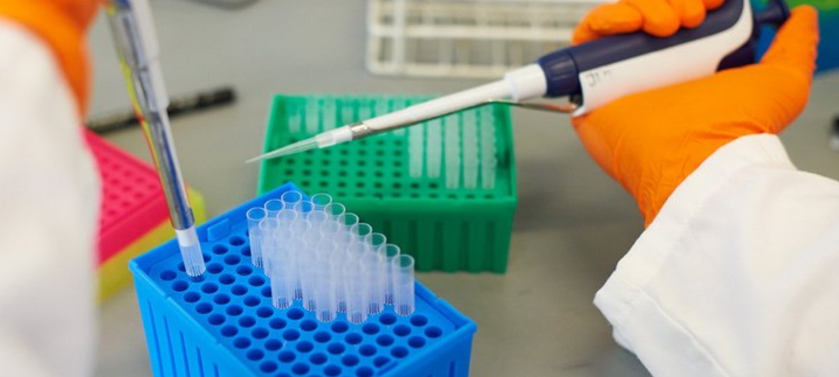 Researcher in lab