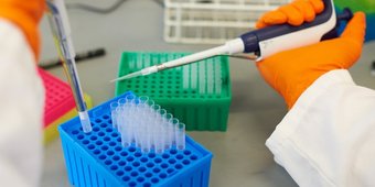 Researcher in lab