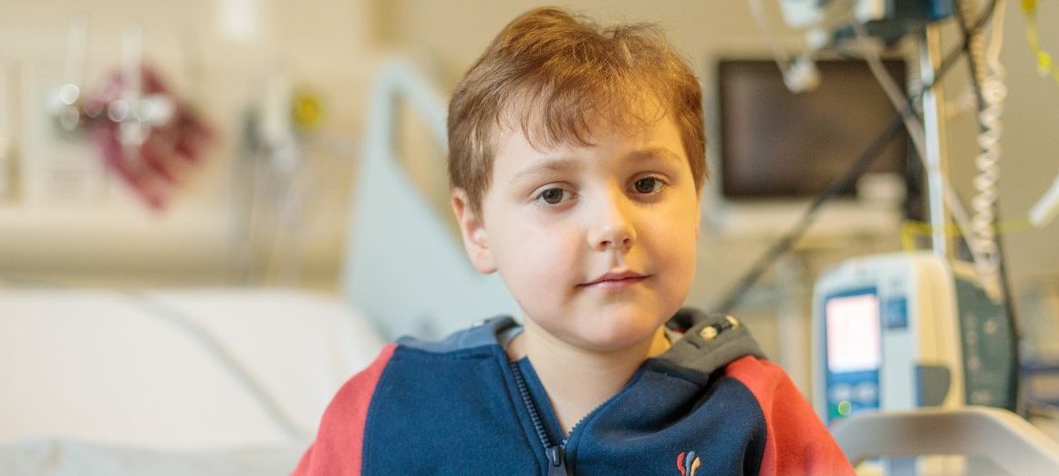 Archie at GOSH looking to camera