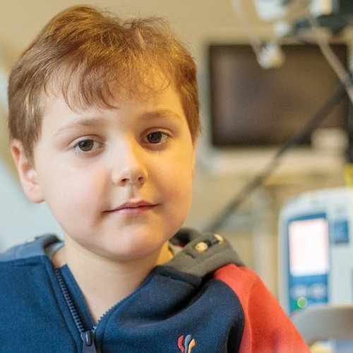 Archie at GOSH looking to camera