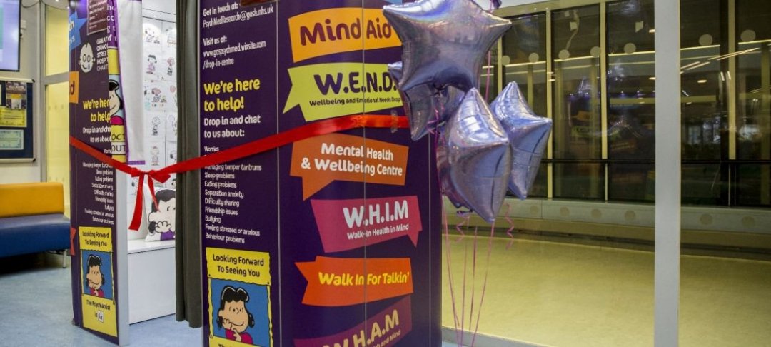 Booth with peanuts character Lucy on the front, pictured at GOSH