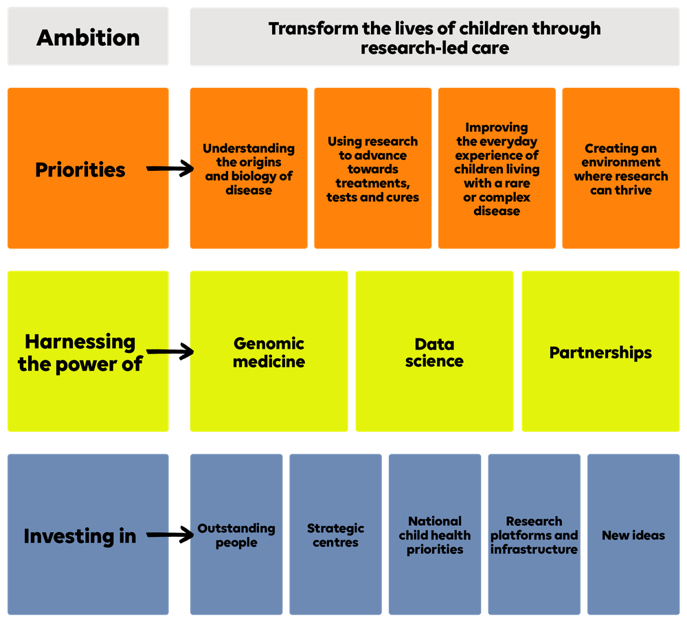 Infographic - framework for GOSH Charity research strategy