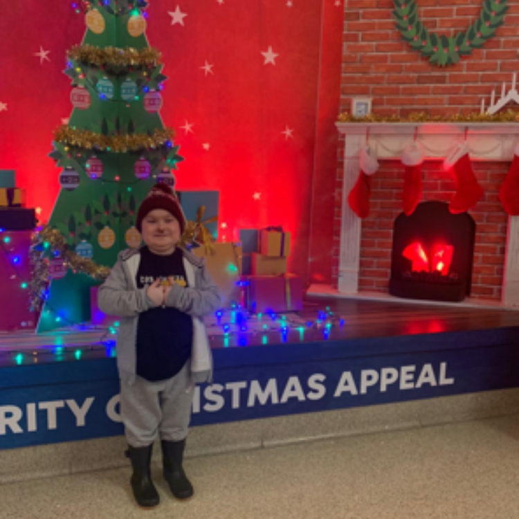 Rowan celebrating Christmas at GOSH